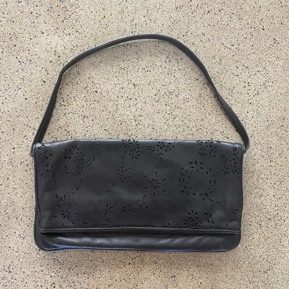 Dollargrand London Black Leather Clutch